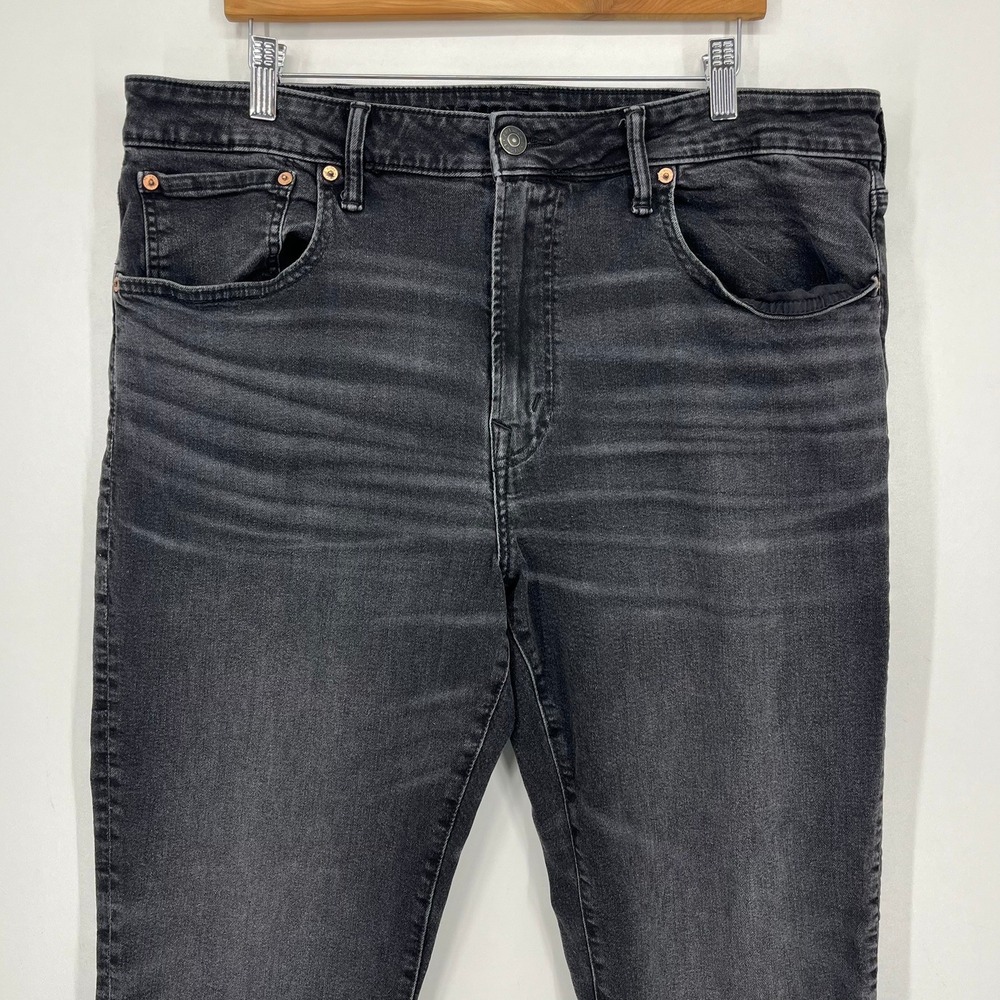 American Eagle Athletic Straight Airflex+ Black Jeans Mens 38x30 - Picture 2 of 15